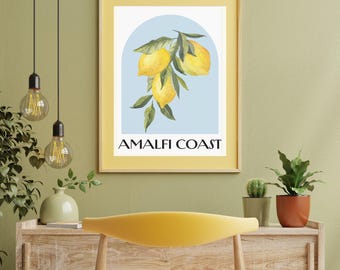 Amalfi Coast Lemon Print | Italian Riviera Wall Art (Digital Download)