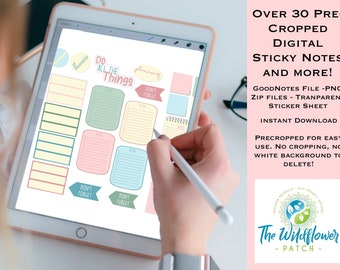 Digital Planner Sticky Notes, Daily Planner Stickers, To-Do Notes Important Reminder Page Decoration