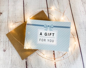 Gift Certificate, Gift Card, Christmas Gift, Birthday Gift, Gift for someone hard to shop for