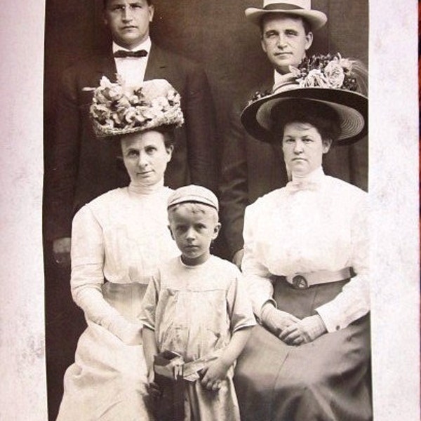 Photograph Post Card Ladies in Hats Early 1900's