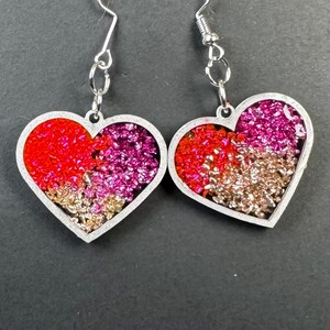 Resin Heart earrings