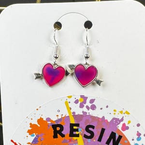 Resin Heart earrings