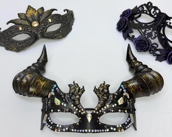 Blythe Doll Gothic Maske - OOAK Horned Maske