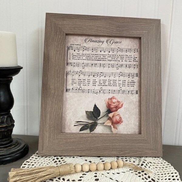 Framed Hymn - Etsy