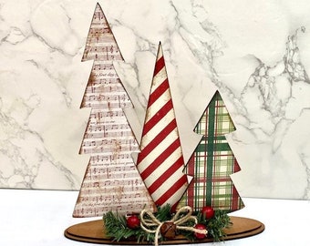 Wooden Decorative Christmas Trees, Mantle Decor, Farmhouse Christmas Tree, Rustic Christmas Tree Decor, Christmas Centerpiece