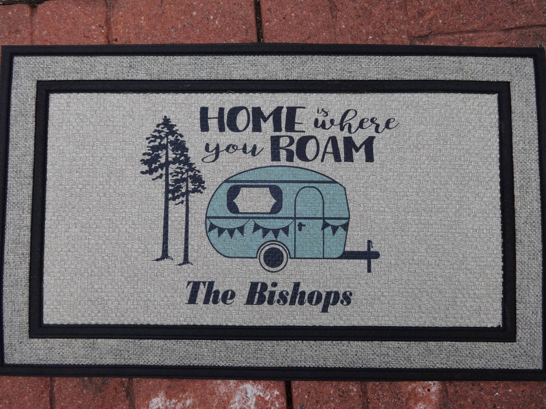 Camper Door Mat, Personalized Doormat, Custom Doormat, Housewarming