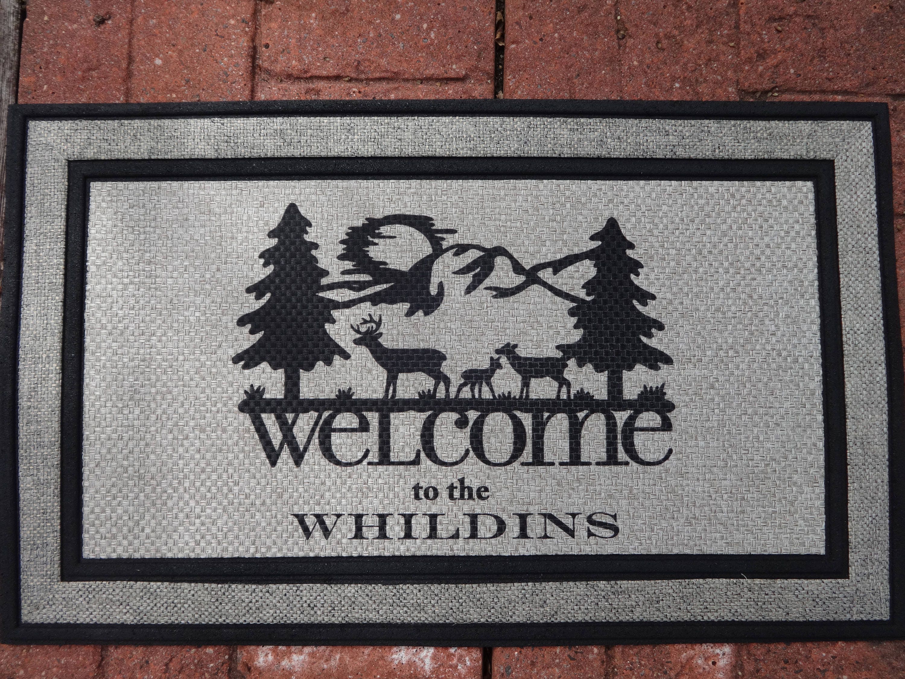Personalized Doormat Mountains Door Mat Cabin Door Mat Etsy