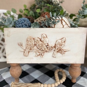 Decorative Wood Box/farmhouse Table Riser/farmhouse Decor/xl Wood Box ...