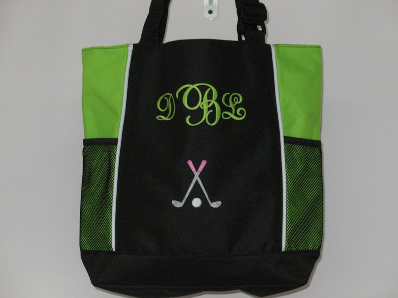 Personalized Womens Golf Tote BagBLACK and RED Etsy