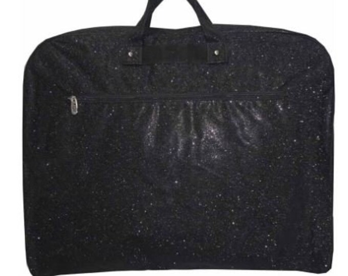 Personalized BLACK Glitter Garment Bag, Glitter Dance Bag, TRAVEL