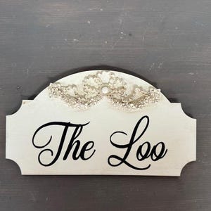 The Loo Sign, French Country Bathroom Sign, Farmhouse Sign, Bathroom Decor, Rustic Bathroom Sign