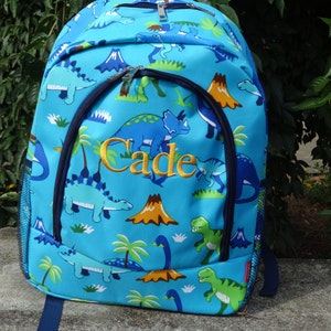 Personalized Boys Backpack BOYS BOOKBAG DINOSAUR Backpack image 1