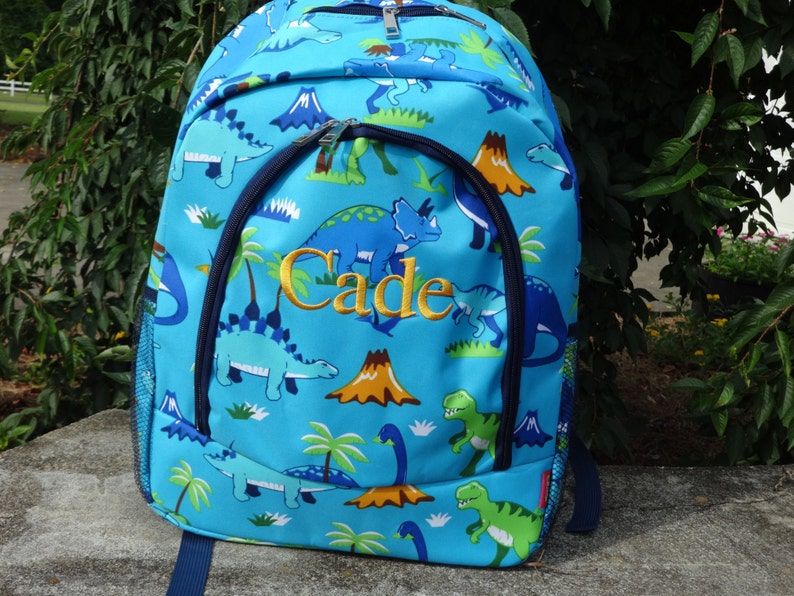 Personalized Boys Backpack BOYS BOOKBAG DINOSAUR Backpack image 1