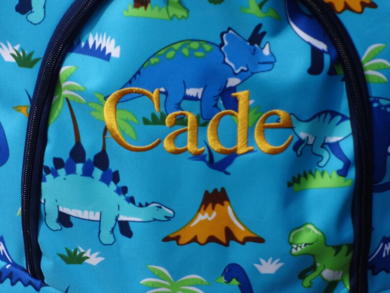 Personalized Boys Backpack BOYS BOOKBAG DINOSAUR Backpack image 2