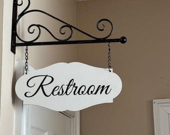 Custom Street Sign Double Sided Personalized Street Signs Vintage Distressed Farmhouse Decor Hanging Bathroom Sign