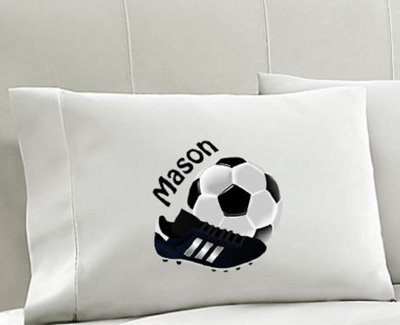 Personalized Kids Pillowcase Soccer Pillowcase Sports Etsy