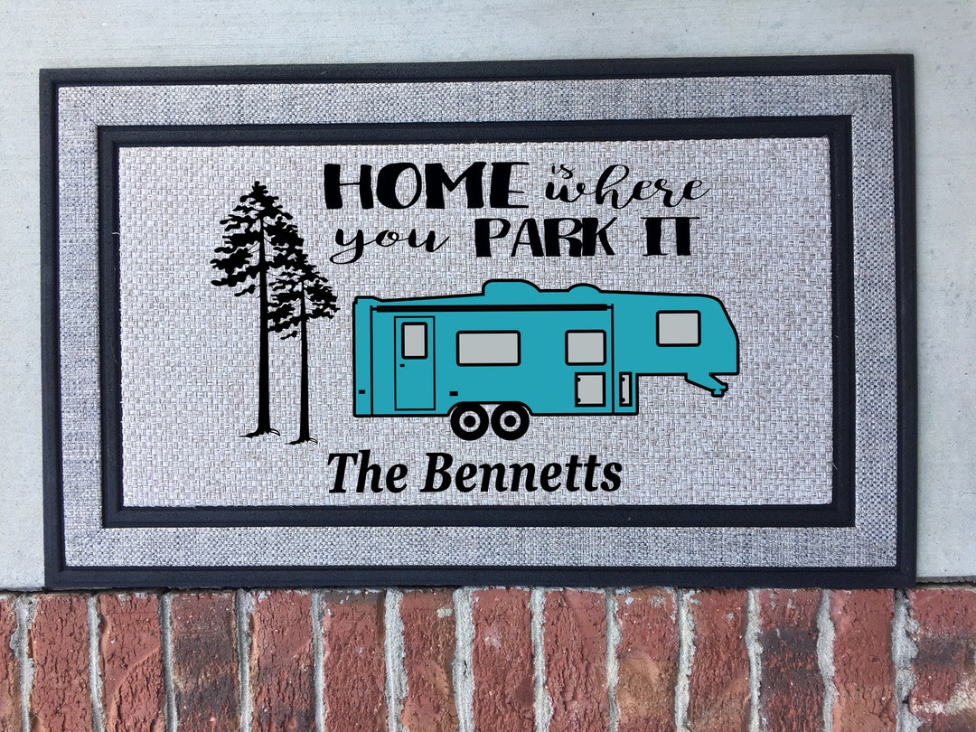 Camper Door Mat, 5th Wheel Camper Doormat, Personalized Doormat, Custom