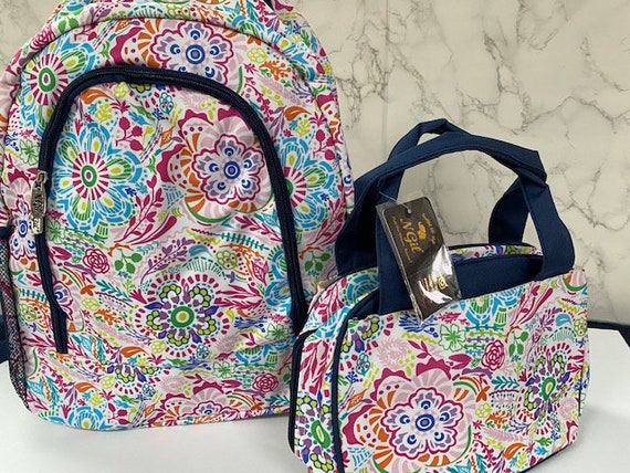 Personalized Girls Backpack Rainbow 