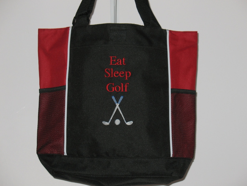 Personalized Womens Golf Tote BagBLACK and RED Etsy