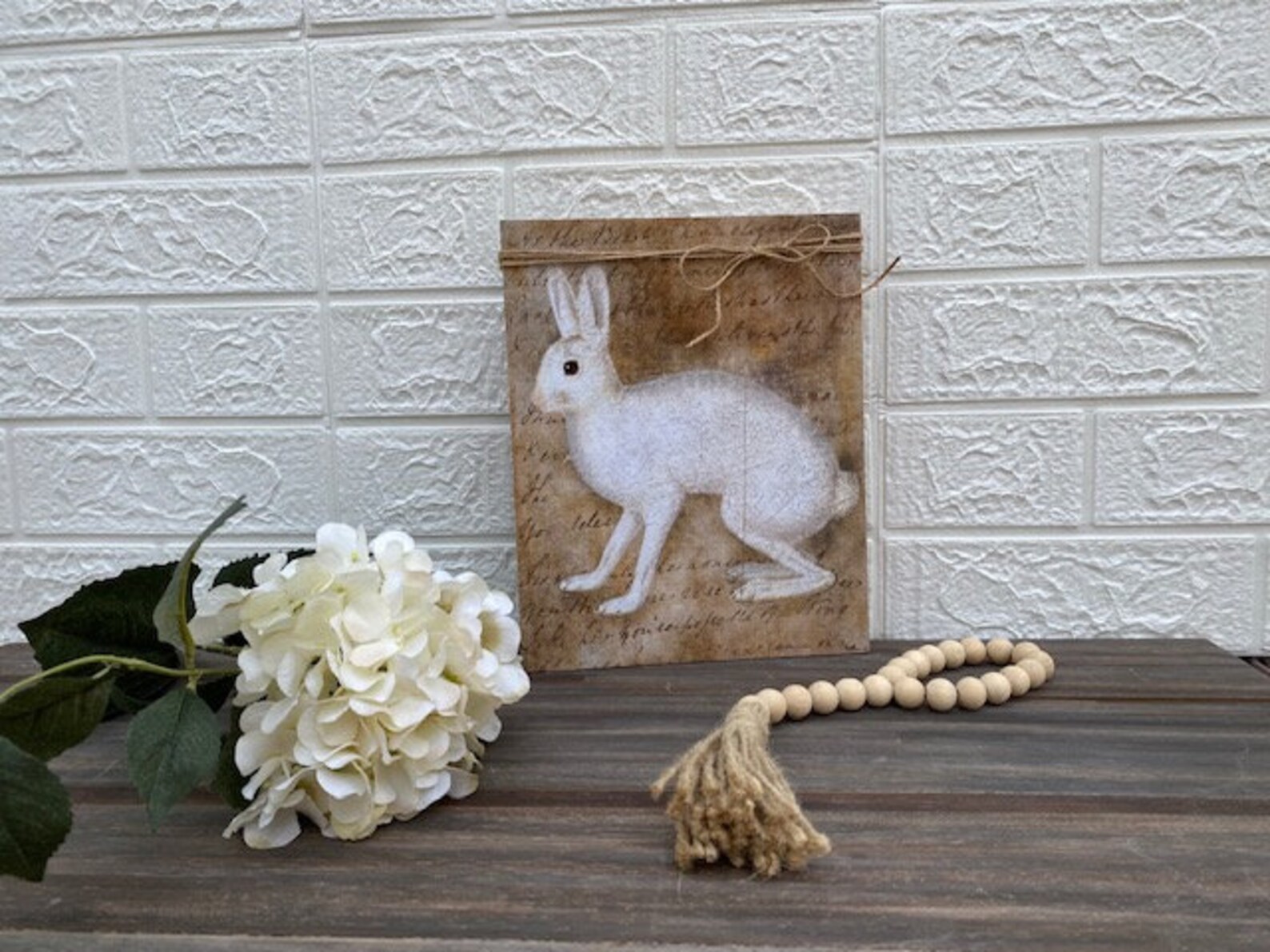 Vintage Rabbit Sign, Farmhouse Rabbit Sign, Primitive Rabbit Sign ...