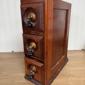 Antique Domestic Treadle Sewing Machine Drawers Stack – Rare Curved Back – Early 1900s Wooden Drawers – Farmhouse Storage