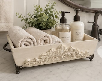 Farmhouse Tray/French Country Box/Farmhouse Centerpiece/Shabby Chic Decor/Farmhouse Decor/Rustic Farmhouse Decor, French Country Decor