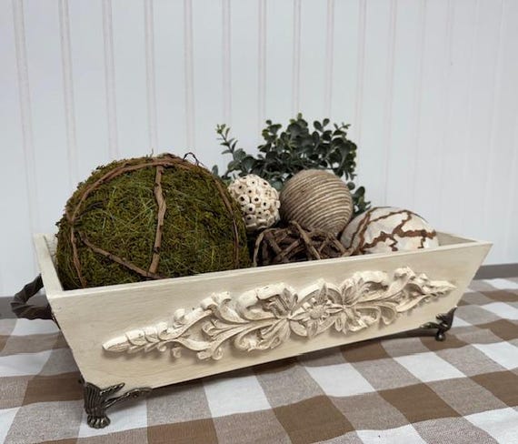 Farmhouse Tray/French Country Box/Farmhouse Centerpiece/Shabby Chic Decor/Farmhouse Decor/Rustic Farmhouse Decor, French Country Decor