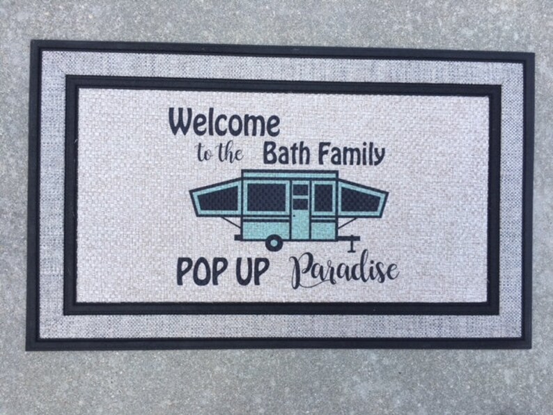 Camper Door Mat Pop up Camper Door Mat Personalized Doormat Etsy