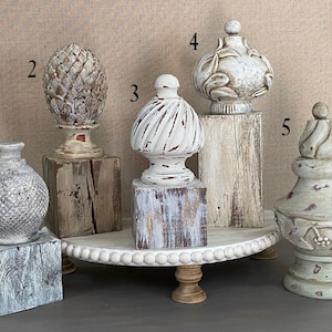 Decorative Accessory Finial/Tabletop Finial/Mantle Decor/Farmhouse Decor/Rustic Farmhouse/Pedestal Finial/Book Ends