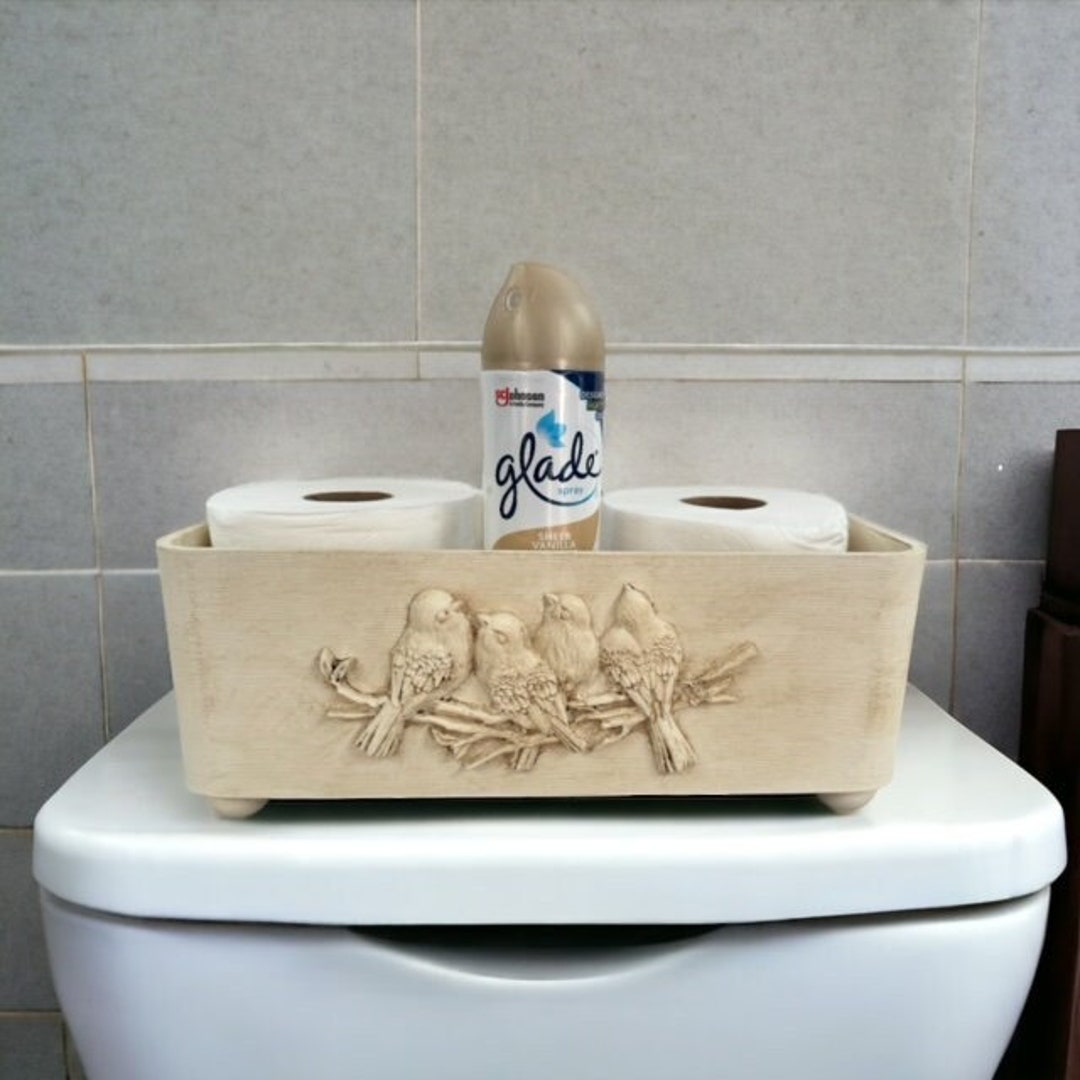 Toilet Paper Box-toilet Paper Storage-rustic Wood Box-back of Toilet ...
