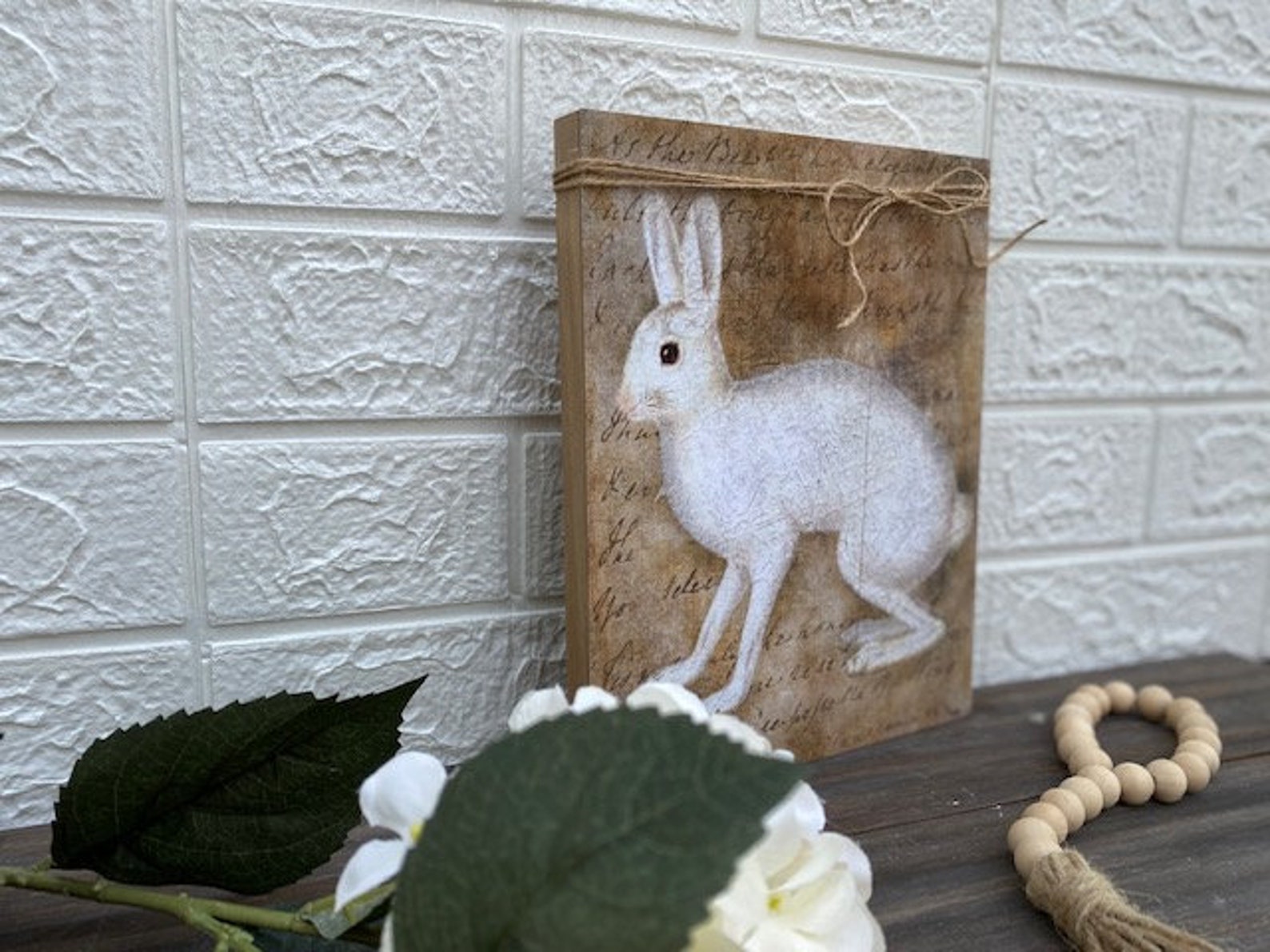 Vintage Rabbit Sign, Farmhouse Rabbit Sign, Primitive Rabbit Sign ...