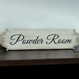 Powder Room Sign, French Country Bathroom Sign, Farmhouse Sign, Bathroom Decor, Rustic Bathroom Sign, La Toilette Sign