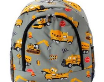 Personalized Boys CONSTRUCTION Backpack 