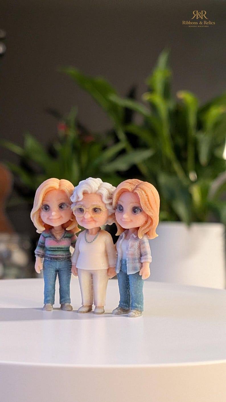 Custom Chibi Figurine from Photo, Personalised Mini Me Keepsake, Cartoon Style Miniature image 2