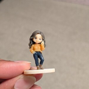 Custom Chibi Figurine from Photo, Personalised Mini Me Keepsake, Cartoon Style Miniature image 4