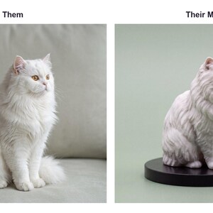 Custom Pet Miniature Figurine | Hand-Finished Dog Cat Memorial Keepsake Bild 2