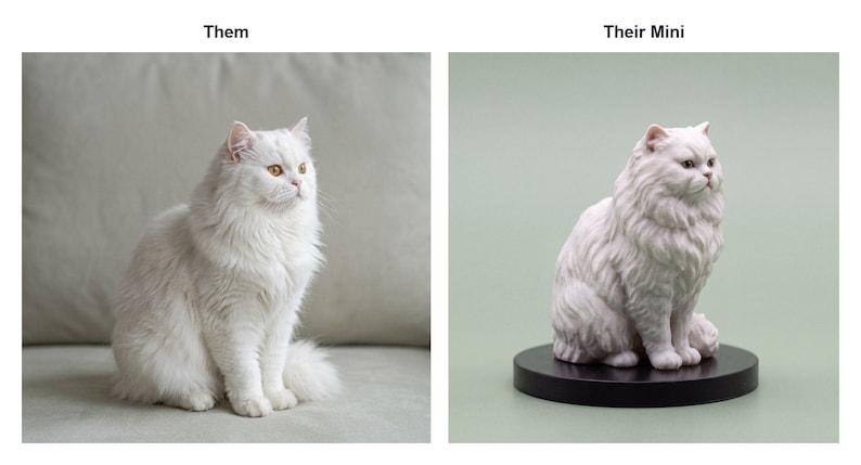 Custom Pet Miniature Figurine | Hand-Finished Dog Cat Memorial Keepsake Bild 2