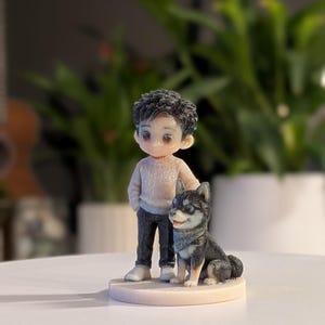 Custom Chibi Figurine from Photo, Personalised Mini Me Keepsake, Cartoon Style Miniature image 3