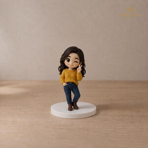 Custom Chibi Figurine from Photo, Personalised Mini Me Keepsake, Cartoon Style Miniature image 10