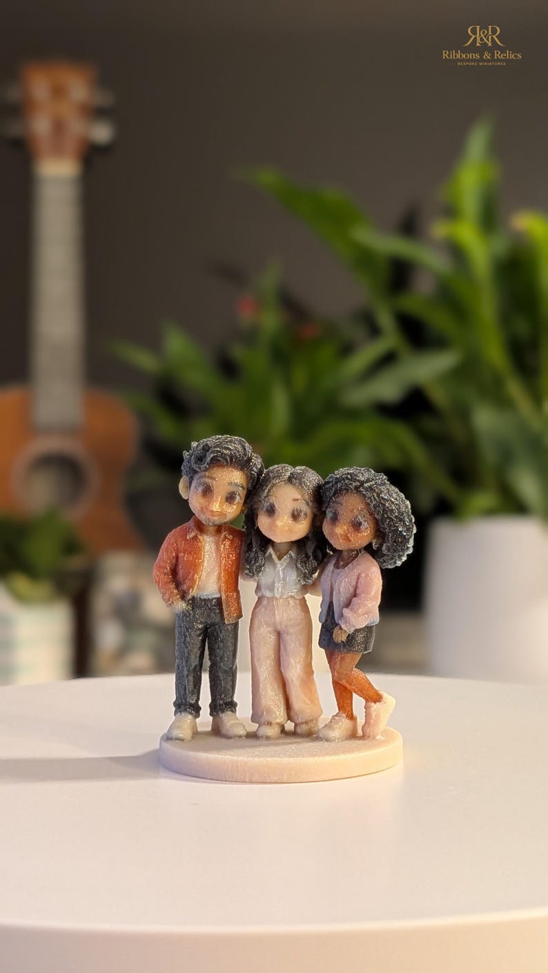 Custom Chibi Figurine from Photo, Personalised Mini Me Keepsake, Cartoon Style Miniature image 5