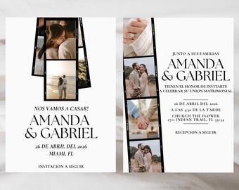 Invitacion de Boda Digital - Editable Wedding Invitation Template | Canva Photo Design (Digital)