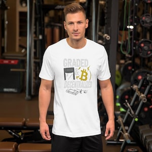 Gesorteerd en gedecentraliseerd T-shirt | Bitcoin x Sports Card Collector-T-shirt | Hobby crypto-streetwear | Kidflipz-draden