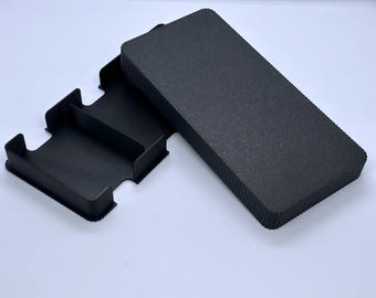 3 Deck Playing Card Storage Box with Lid: Black Organizer Box
