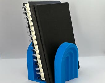 Notebook Holder 3D Printed: Minimal Desk Organizer for Journals, Planners Office Decor