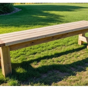 DIY Simple Outdoor Bench Build Plan, Patio Bench, Patio, Farmhouse Bench, Outdoor Seating, PDF