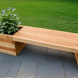 DIY Outdoor Bench With Planter Box Build Plan, Patio Bench, Patio Furniture, DIY Build Plan, Wood Bench, Garden Furniture, PDF