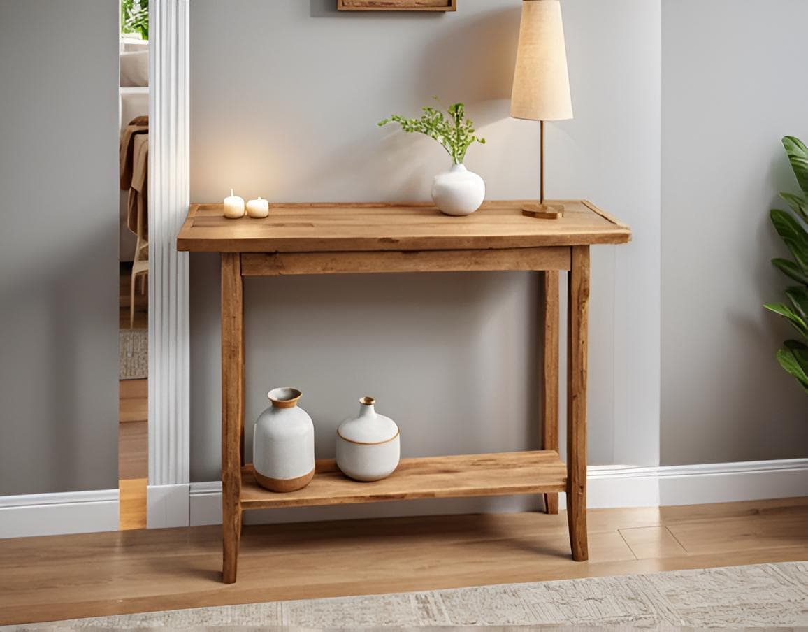DIY Wooden Entryway Table Build Plan: Rustic Console (PDF Download) - Etsy
