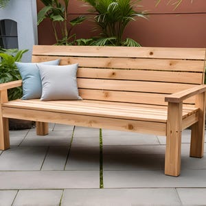 DIY Wooden Patio Bench Build Plan, Patio Bench, Garden Bench, Patio Furniture, DIY Build Plan, Patio, PDF