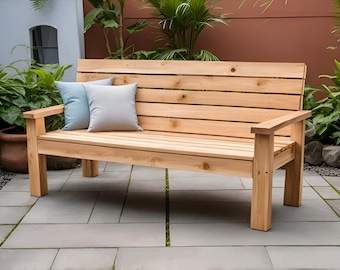 DIY Wooden Patio Bench Build Plan: Step-by-Step PDF (Instant Download)