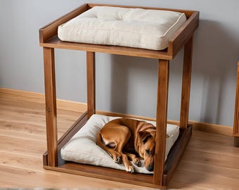 DIY Wooden Cat & Dog Bed Build Plan: Easy Woodworking (PDF)